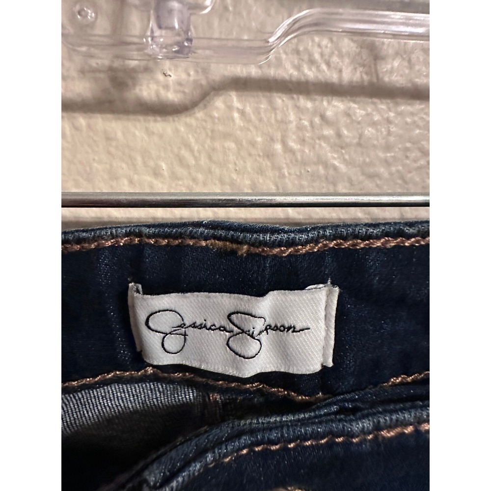 Jessica Simpson High Rise Skinny Ankle Dark Wash Jeans - Picture 3 of 7